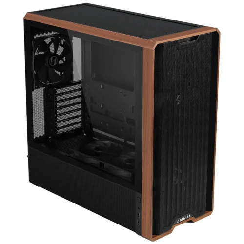 Alternative view of Кутия за компютър Lian-Li LANCOOL 217 Mid-Tower, Tempered Glass, Wood-Black