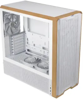Alternative view of Кутия за компютър Lian-Li LANCOOL 217 Mid-Tower, Tempered Glass, Wood-White