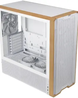 Alternative view of Кутия за компютър Lian-Li LANCOOL 217 Mid-Tower, Tempered Glass, Wood-White