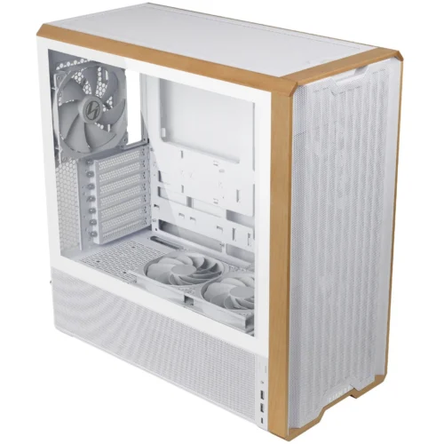 Alternative view of Кутия за компютър Lian-Li LANCOOL 217 Mid-Tower, Tempered Glass, Wood-White
