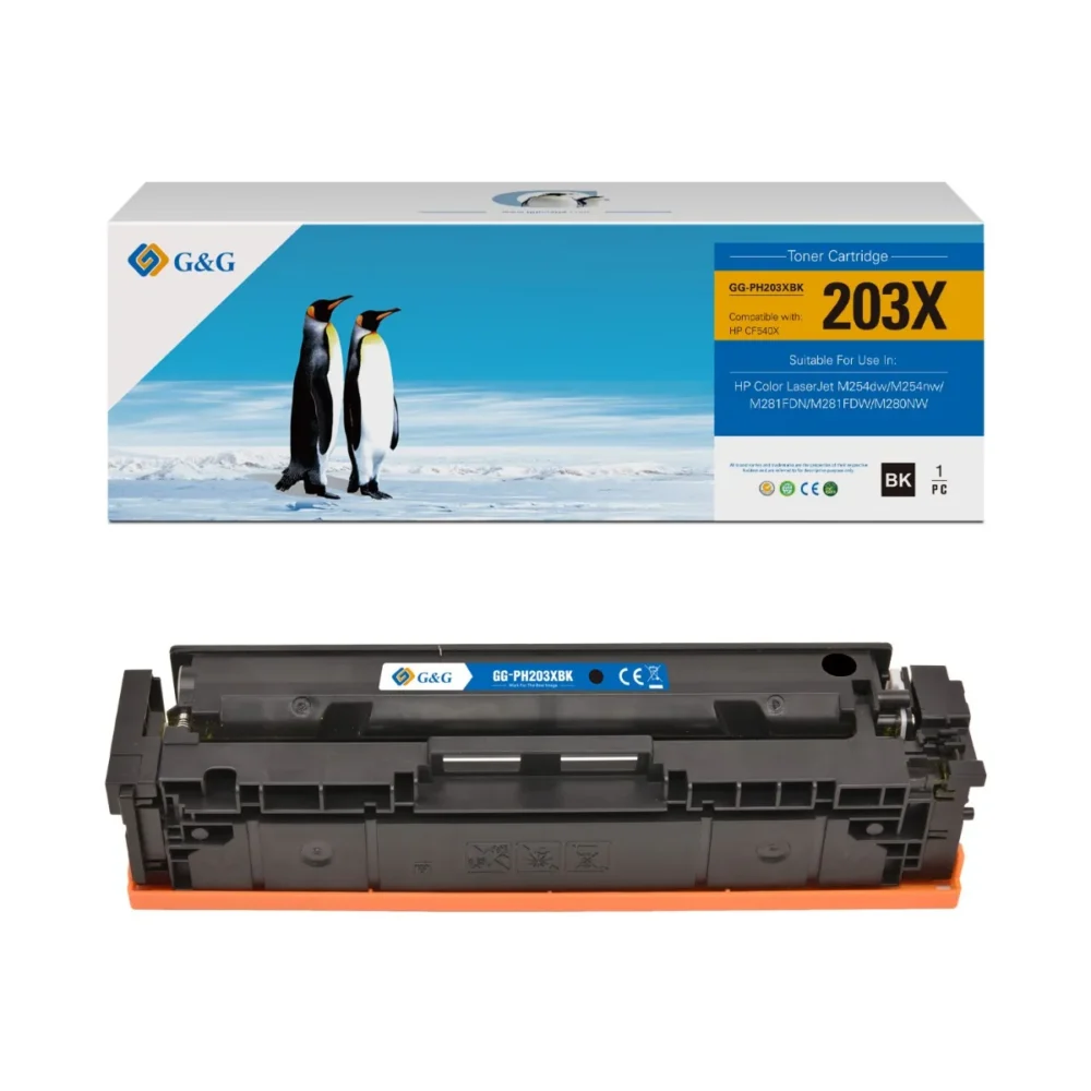 КАСЕТА ЗА HP Laserjet M254dw/M254nw/Color Laserjet M281FDN/M281FDW/M280NW - /203X/ - Black - CF540X - PN NT-PH203XBK -