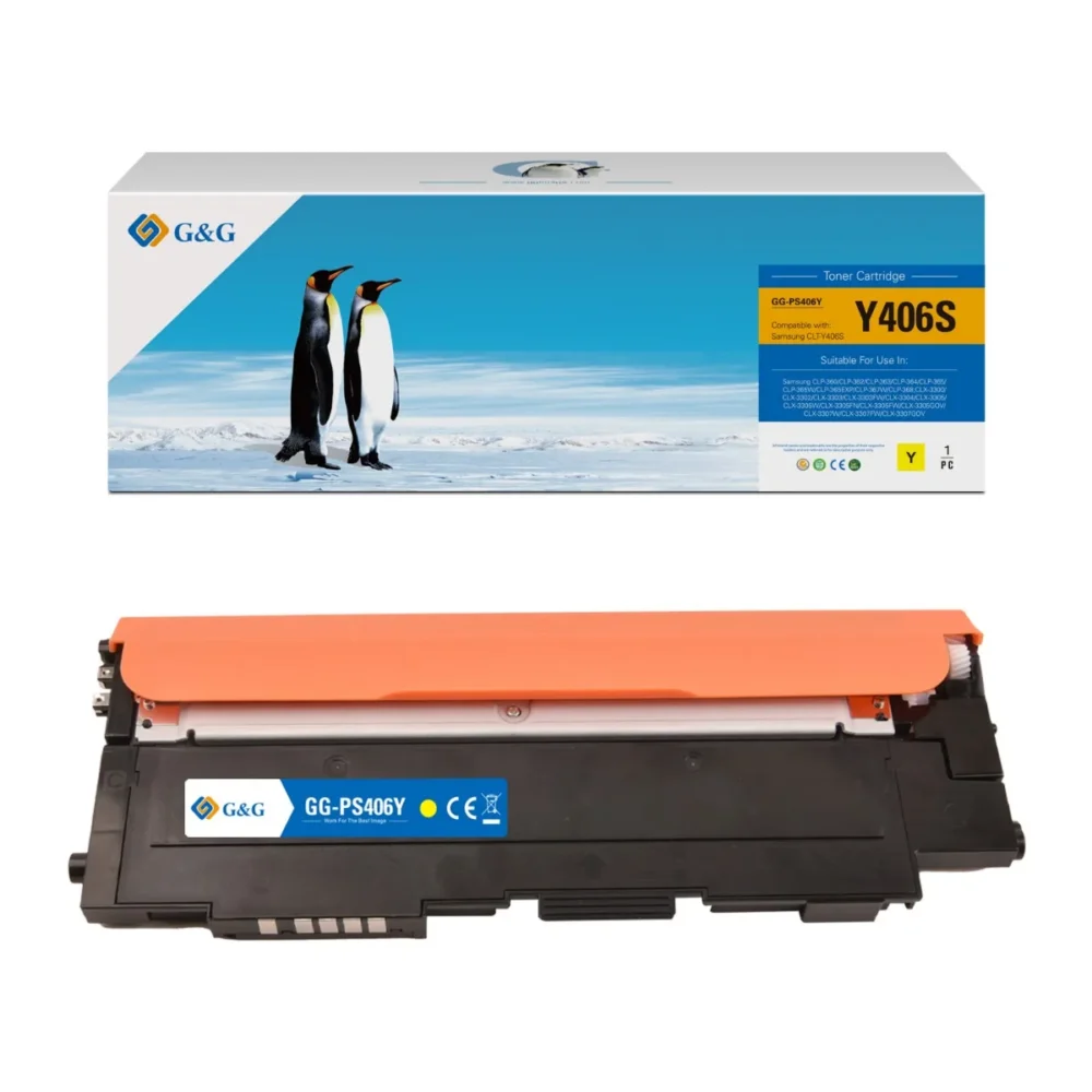 КАСЕТА ЗА SAMSUNG CLP 360/365/CLX 3300/3305 - Yellow - CLT-Y406S (CLTY406S) - PN NT-PS406Y -