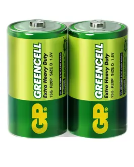 Цинк карбонова батерия GP Greencell 13G-S2 R20 2 бр. в опаковка / shrink