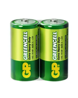 Цинк карбонова батерия GP 14G-S2 Greencell R14 2 бр. в опаковка / Shrink