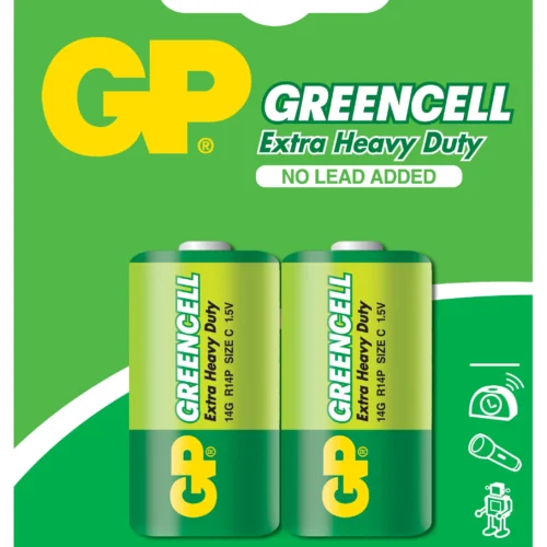 Цинк карбонова батерия GP R14 14G-U2 Greencell 2 бр. в опаковка BLISTER