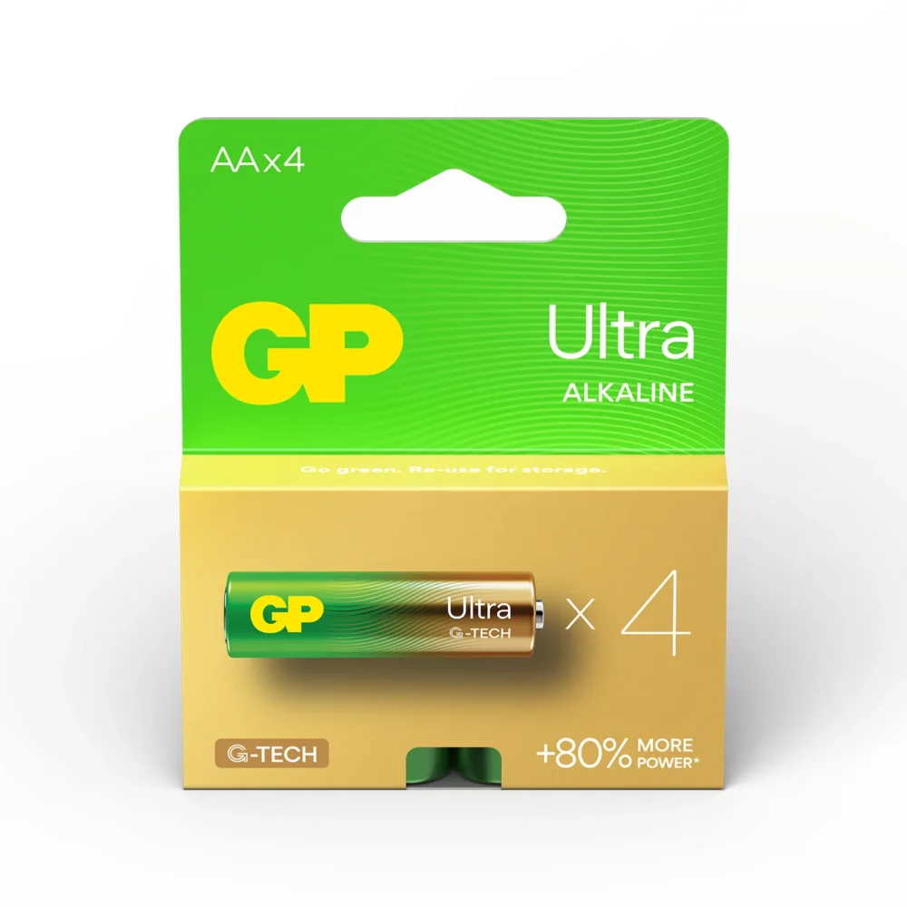 Алкална батерия GP ULTRA LR6 AA /4 бр. в опаковка/ 1.5V GP GP15AU