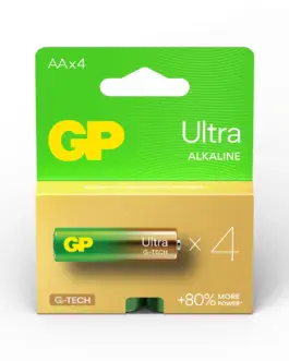 Алкална батерия GP ULTRA LR6 AA /4 бр. в опаковка/ 1.5V GP GP15AU