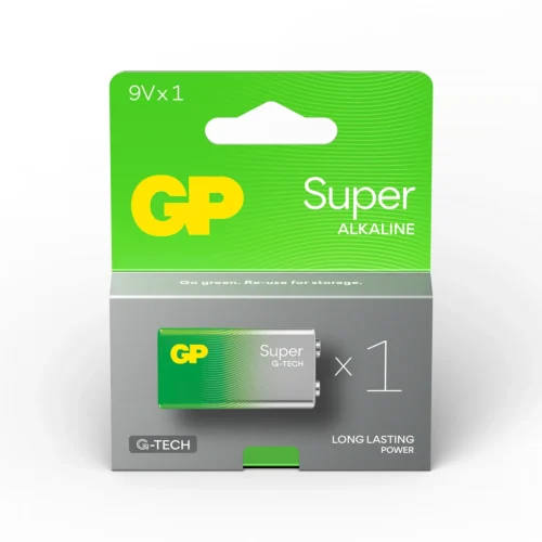 Алкална батерия GP SUPER 6LF22 6LR61 9V 1 бр. блистер 1604A