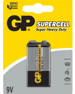 Alternative view of Цинк карбонова батерия GP 6F22 /9V/ Supercell 1604E 1 бр. shrink