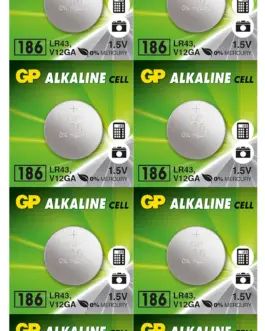 Бутонна алкална батерия GP186 AG12 LR-43/ 10 бр./pack цена за 1 бр./ 1.55V