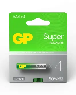 Алкална батерия GP SUPER LR03 AAA 4 бр. в опаковка / блистер 1.5V