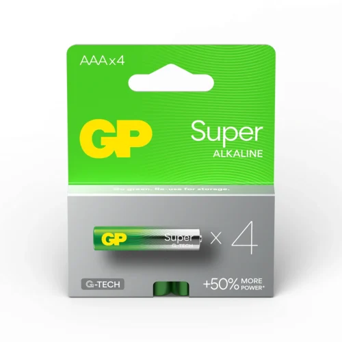 Алкална батерия GP SUPER LR03 AAA 4 бр. в опаковка / блистер 1.5V