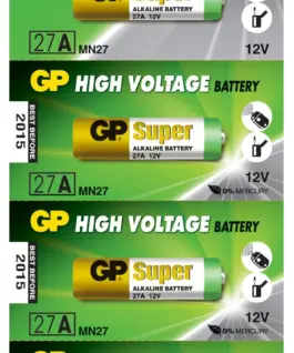 Alternative view of Алкална батерия GP 12 V /5бр./pack цена за 1 бр./ за аларми А27