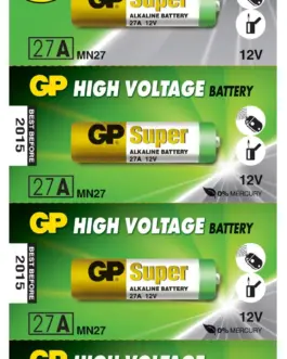 Alternative view of Алкална батерия GP 12 V /5бр./pack цена за 1 бр./ за аларми А27