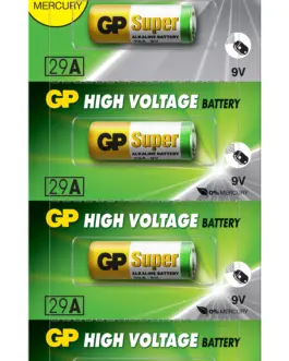 Алкална батерия GP 9 V 5бр. в блистер Цената е за 1 батерия А29 A32