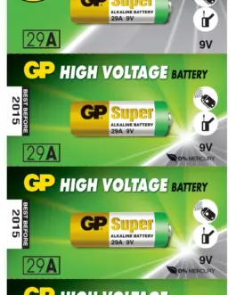 Alternative view of Алкална батерия GP 9 V, 5бр. в блистер, Цената е за 1 батерия, А29, A32, A25