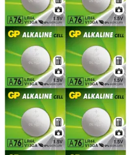 Бутонна алкална батерия GP BATTERIES GPА76 LR44 1.55V Цена за 1