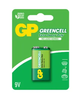 Цинк карбонова батерия GP 1604GLF-U1 6F22 9V Greencell 1 бр.