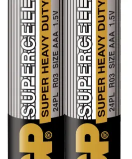 Цинк карбонова батерия GP SUPERCELL R03 AAA 2 бр. shrink 1.5V