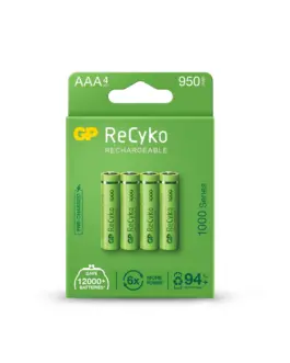 Акумулаторна Батерия GP R03 AAA 1000mAh NiMH 100AAAHCE-EB4 4 бр. в опаковка