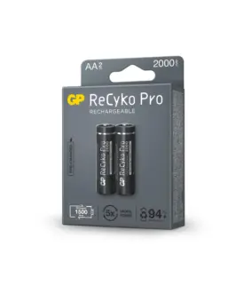 Alternative view of Акумулаторна Батерия GP R6 AA 2000mAh RECYKO + PRO 210AAHCB-EB2 NiMH /до 1500 цикъла/  2 бр. в опаковка GP