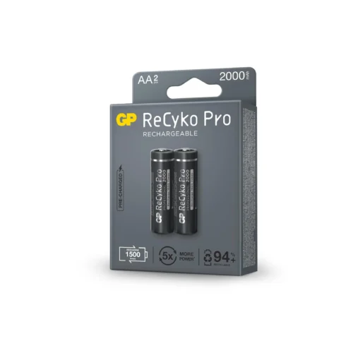 Alternative view of Акумулаторна Батерия GP R6 AA 2000mAh RECYKO + PRO 210AAHCB-EB2 NiMH /до 1500 цикъла/  2 бр. в опаковка GP