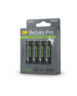 Alternative view of Акумулаторна Батерия GP R6 AA 2000mAh RECYKO + PRO Fast Flash GP-BR-210AAHCF-APCEB4 NiMH /до 500 цикъла/  4 бр. ?