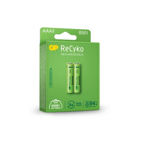 Alternative view of Акумулаторна Батерия GP R03 AAA 650mAh NiMH 65AAAHCE-EB2, 2 бр. в опаковка