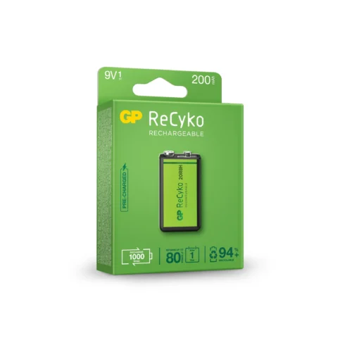 Alternative view of Акумулаторна Батерия GP R22 8.4V 200mAh RECYKO 20R8HN-GB1 NiMH 1бр. в опаковка GP