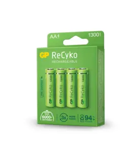 Alternative view of Акумулаторна Батерия R6 AA 130AAHC-EB4 1300mAh NiMH 4 бр. в опаковка GP