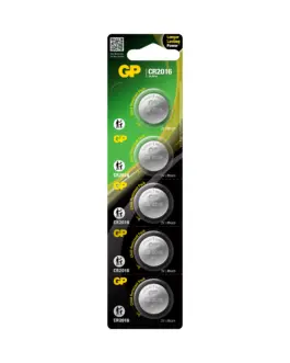 Литиева бутонна батерия GP CR2016 3V 5 бр. в блистер /цена за 1 бр./