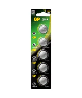 Alternative view of Литиева бутонна батерия GP CR2016 3V 5 бр. в блистер /цена за 1 бр./ GP