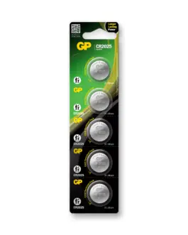 Литиева бутонна батерия GP CR2025 3 V  5бр. в блистер / цена за 1