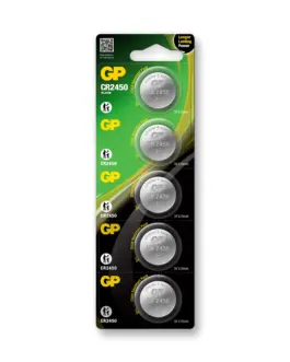 Бутонна батерия литиева GP CR2450 3V 5 бр. в блистер / цена за 1 бр./