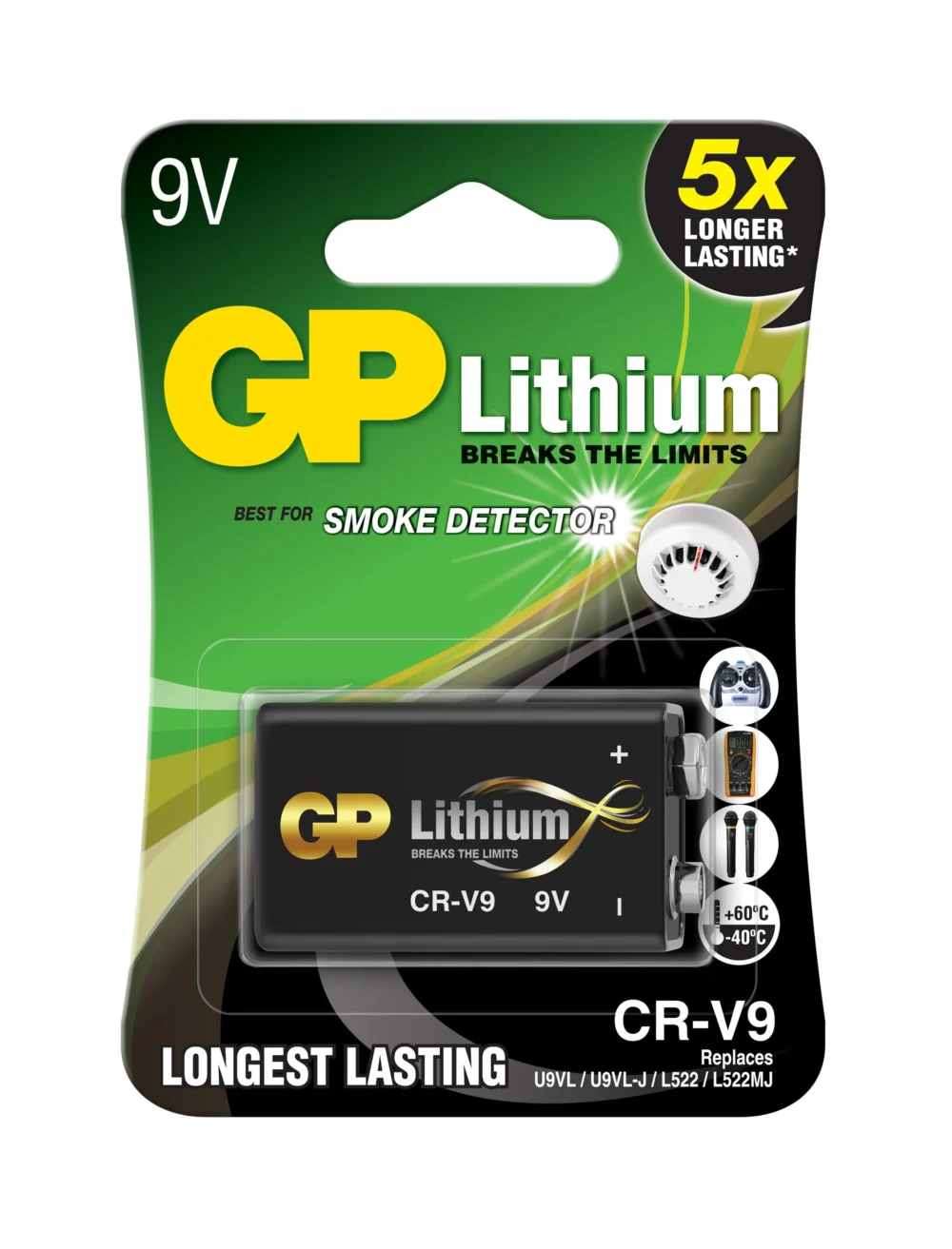 Литиева батерия GP CRV9 9V 1бр. блистер /за детектори на