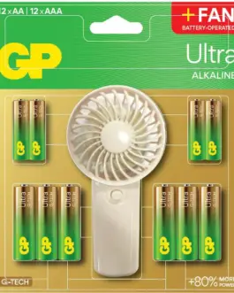 GP SUMMER PACK Алкални батерии  ULTRA AA x 12 бр. + ULTRA AAA x 12 бр. + Fan/ Вентилатор/  GP