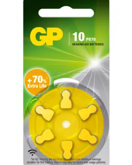 Батерия цинково въздушна GP ZA10 6 бр. бутонни за слухов апарат в