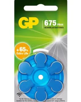 Батерия цинково въздушна GP ZA675 6 бр. бутонни за слухов апарат в