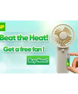 GP SUMMER PACK Алкални батерии Super AA x 12 бр. + Super AAA x 12 бр. + Fan/ Вентилатор/ GP