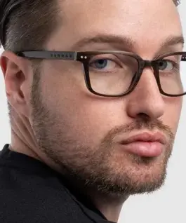 Alternative view of Компютърни очила GUNNAR Muir Ebony (wood), Amber