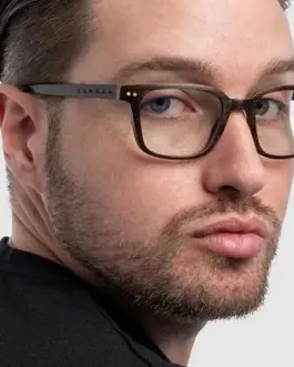 Alternative view of Компютърни очила GUNNAR Muir Ebony (wood), Amber