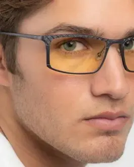 Alternative view of Компютърни очила GUNNAR Plaid Graphite - Amber