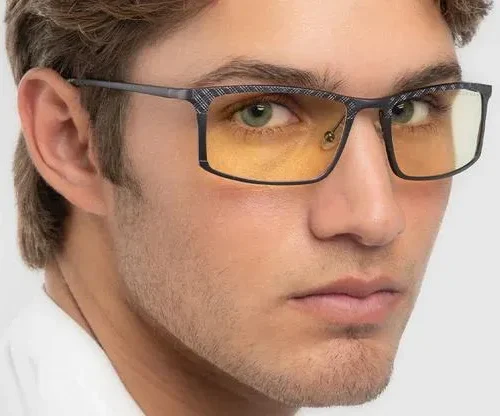 Alternative view of Компютърни очила GUNNAR Plaid Graphite - Amber