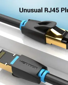 Alternative view of Vention удължителен кабел Cat.8 SSTP Extension Patch Cable 2M Black 40Gbps - IKHBH
