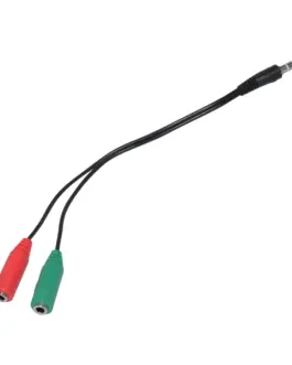 Makki преходник Adapter 3.5mm 4pin M / 2 x 3.5mm F - MAKKI-CBL-SP35