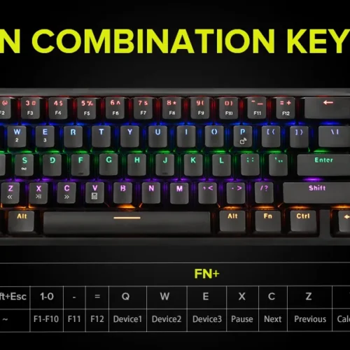 Клавиатура Delux KM32 механична геймърска USB Type-C/Bluetooth v5.0 Rainbow RGB