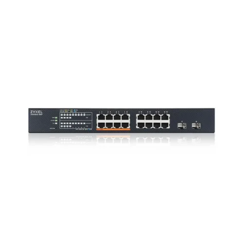 Alternative view of Суич ZyXEL XMG1915-18EP, 16-портов, 2x SFP, Gigabit, Управляем, , PoE