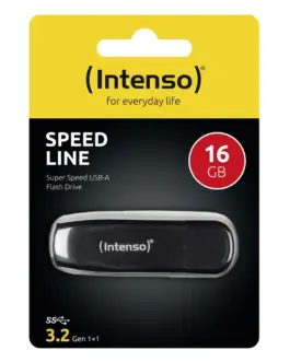 Alternative view of ФЛАШ ПАМЕТ Intenso USB flash drive Speed Line - USB 3.2 Gen 1 - 16 GB - Black - PN 3533470