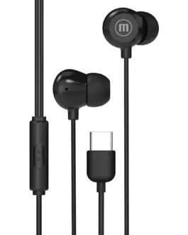 Alternative view of Слушалки тапи с микрофон MAXELL IN-BAX, USB-C
