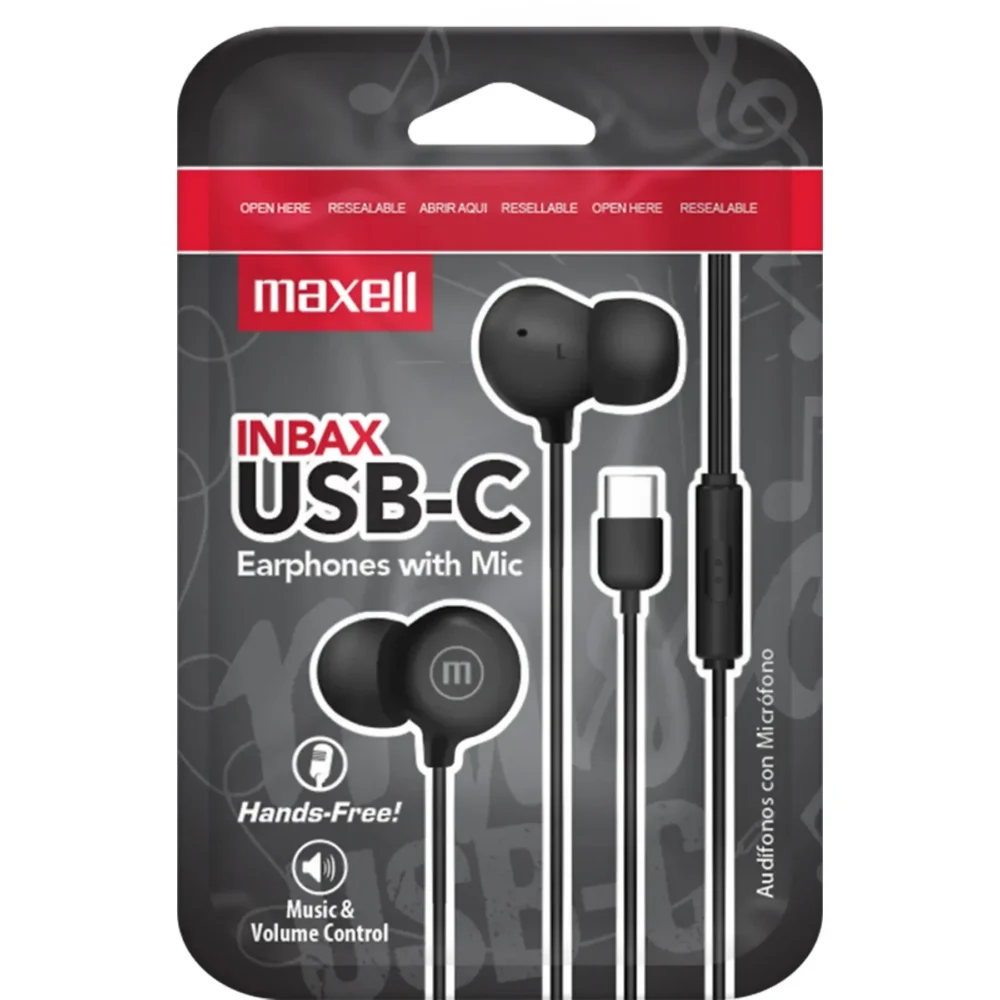 Слушалки тапи с микрофон MAXELL IN-BAX USB-C